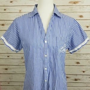 Lauren Ralph Lauren Women's Pajama Top Size M Blue